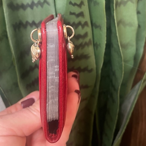 |Brighton|🍒Free🍒 Picture Holder in Lipstick Red Leather Croc with Purse Purchase - Picture 5 of 9